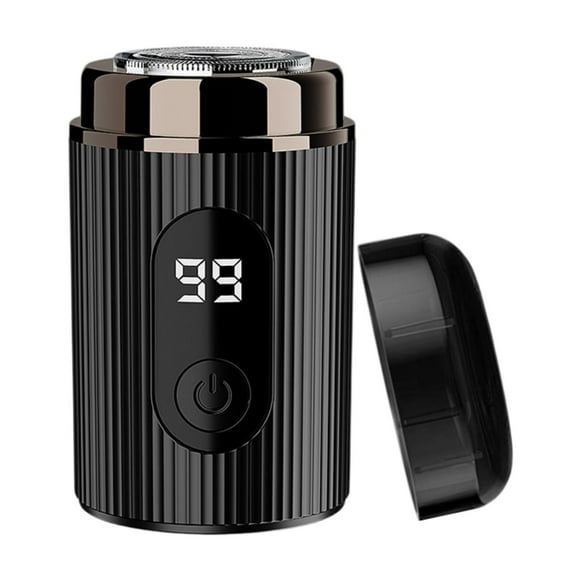 Barba de barba de barba de barba eléctrica se seca y húmedo doble uso USB de carga eléctrica para hombres barcas portátiles para viajar en automóvil negro
