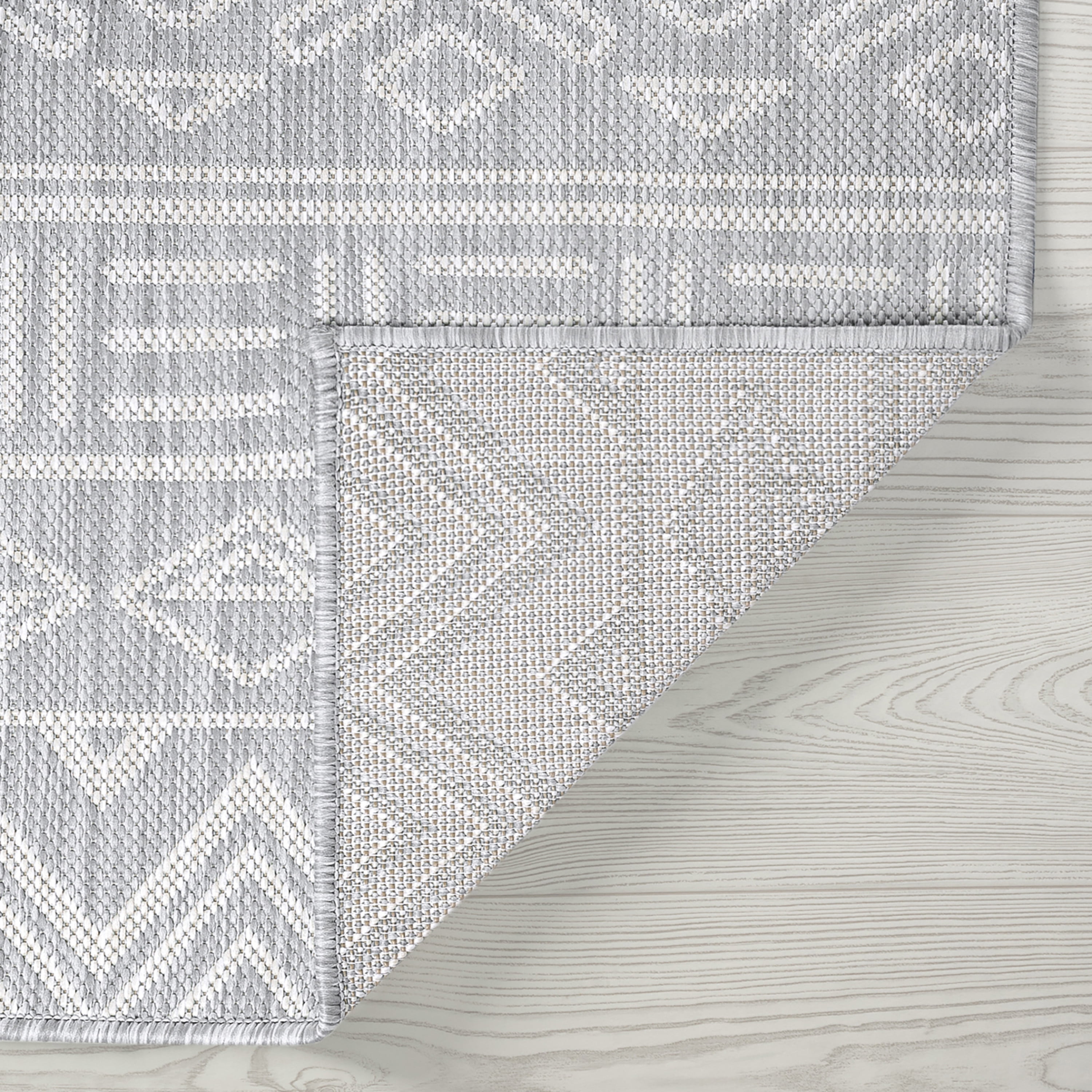 8x10 Water Resistant, Large Indoor Outdoor Rugs for Patios, Front Door Entry, Entryway, Deck, Porch, Balcony | Outside Area Rug for Patio | Gray, Moroccan | Size: 7'11'' x 10'3''