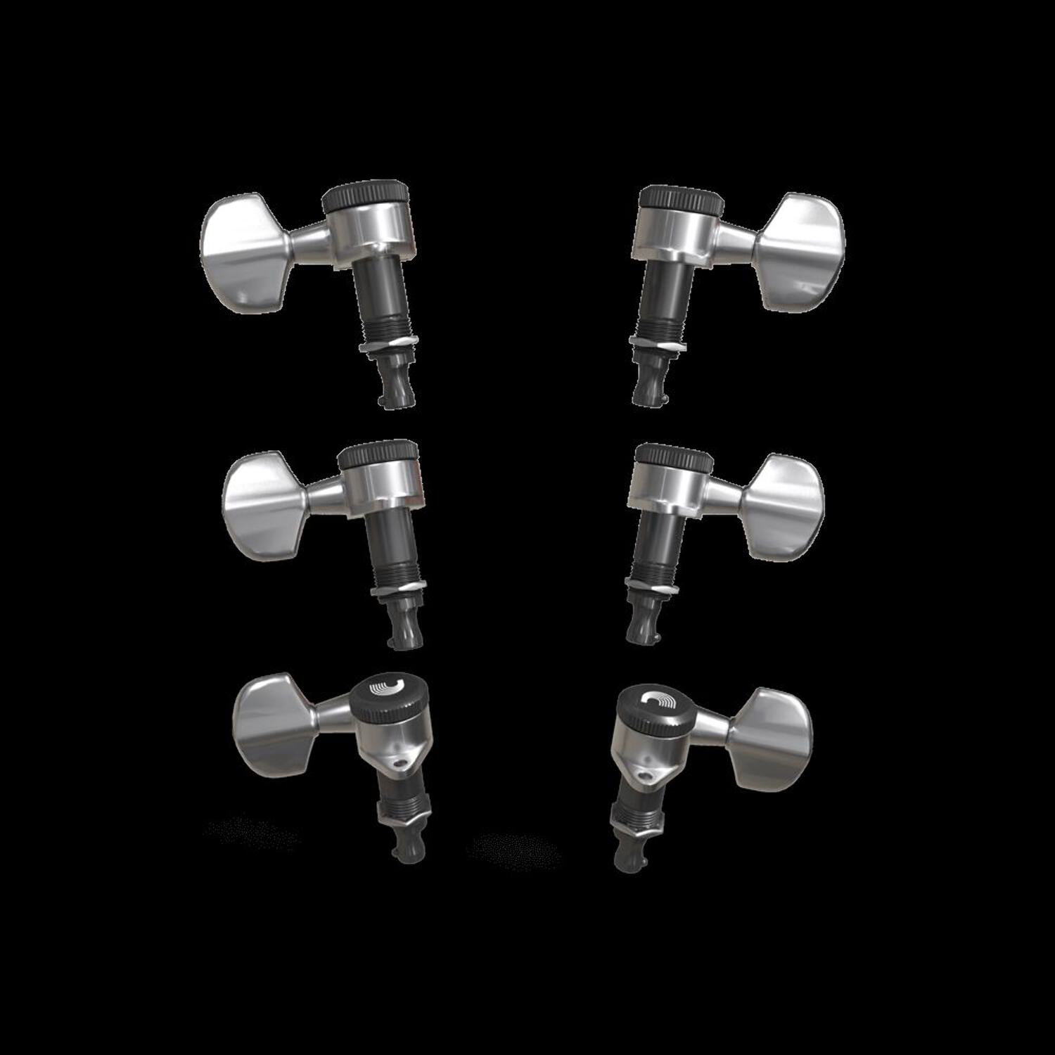 D'Addario Auto-Trim Tuning Machines, 3 + 3 Setup, Chrome