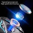 thumbnail image 3 of ADHD Bearing Rotation Toy, Alloy Anxiety Relief Luminous Fingertip Gyroscope Toy Portable Hand Twist With Purple Light For Autism Blue, 3 of 8