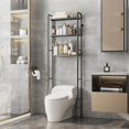thumbnail image 4 of Amdohai Over the Toilet Storage 3-Tier Over Toilet Bathroom Organizer Over Washing Machine Rack Bathroom Shelf White, 4 of 8