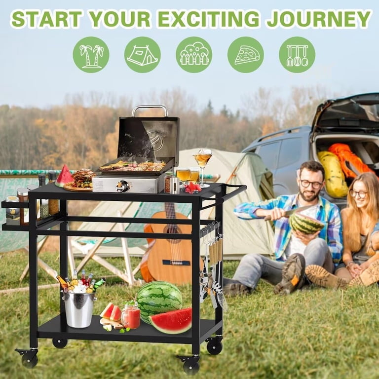 SEMOPRUS Grill Table, 32"x20" Outdoor Prep Cart photo 2