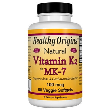 Healthy Origins Vitamin K2 as MK-7 100 mcg Vegetarian Softgels, 60 Vgels