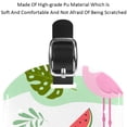 thumbnail image 4 of Square 2Pack PU Leather Flamingo Cruise Luggage Tag with Privacy Cover and Name ID Tag for Travel Handbags Backpacks Luggage Tags, 4 of 6