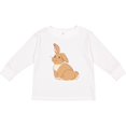 thumbnail image 3 of Inktastic Easter Cute Floppy Ear Brown Bunny Boys or Girls Long Sleeve Toddler T-Shirt, 3 of 5