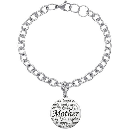 Personalized Planet Family Stainless Steel Name Bracelet