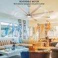 thumbnail image 2 of Wellspeed 84 in. Solid Wood Ceiling Fan, Industrial, Indoor Room/Outdoor, Large Brushed Nickel, with 8 Blades, 2 of 11