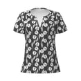 thumbnail image 2 of Uemuo Tulips Flowers Drawing Women's Deep V-Neck Low Cut Tops - Casual Loose Fit with Stainless Steel Loop, Soft, Breathable, Perfect for Office, Travel, and Daily Wear-Small, 2 of 5