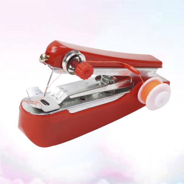 COOPHYA 1Pack Red Handheld Sewing Machine with Basic Sewing and Emergency Repair Functions for Travel and Outdoor Use