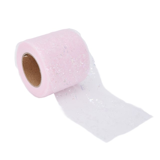 Rdeghly Tulle Fabric, Sequined Tulle Roll Polyester Material For Clothing Decoration For Gift Box Packaging
