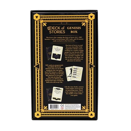Deck of Stories de Dungeon Craft: Genesis Box Card Game - NPC & Story Tarjetas rápidas - Fantasy Mapasp Rol de juego RPG Tarjetas de narración de historias - Dungeon Master Accessories