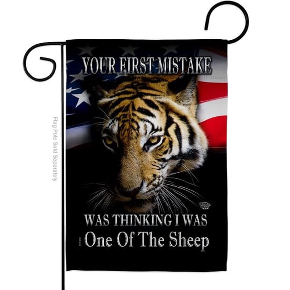 Ornament Collection G190009-BO 13 x 18.5 in. Your First Mistake American Political Vertical Garden Flag with Double-Sided House Decoration Banner Yard Gift