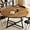 Brown, variant on 59 INCH Round Dining Table for 4-8, Wood Round Dinner Tables with Industrial Support, Kitchen Table with Waterproof Tabletop, Brown