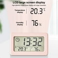 thumbnail image 3 of Alarm Clock Temperature Humidity LCD Thermometer temperature and humidity display Portable Household Hygrometer Bedside Battery Operated Calendar Home Blue, 3 of 7