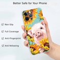 thumbnail image 2 of Sunflower Pig Case for iPhone 12 Pro,Aesthetic Art Design Pattern Soft Full TPU Bumper Cover, 2 of 5