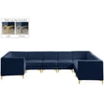 thumbnail image 1 of Meridian Furniture Alina Navy Velvet Modular Sectional, 1 of 15