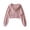 Red, variant on Hoodie Women Red Ladies Short Double Zip Hoodie Cropped Casual Streetwear Top Sweatshirt for Women L