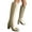 Gold, variant on Fall Winter Knee High Boots Women High Block Heel Pointed Toe Leather Zipper Over the Knee Dress Booties