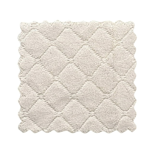 Chiffon à Vaisselle - Tampon à Récurer en Molleton Corail Double Face (25x25 cm). Haute Qualité, Double Usage Humide et Sec, Conception de Chiffon Suspendu