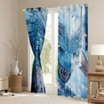 thumbnail image 4 of Homewish 3D Blue Dragon Black Out Curtains for Teens, Magic Western Animal Curtains Pack of 2 (42x63 Each), Gothic Wildlife Bedroom Curtains, Black Out Curtains Bedroom Decor, 4 of 7