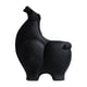thumbnail image 1 of Estatua de caballo, figura de cerámica abstracta, moderna, geométrica, única, coleccionable. Negro, 1 of 9