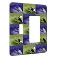 thumbnail image 1 of KuzmarK™ 2 Gang Single Toggle / Single Duplex Rocker Wall Plate - Purple Clydesdale Abstract Horse Pattern Art by Denise Every, 1 of 1