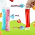 thumbnail image 3 of Disposable Ice Popsicle Mold Bags 100 Pcs,Freezer Tubes With Zip Lock Seal Funnel,Recyclable Ice Popsicle Mold Bag,Ice Bags for DIY Ice Pops,Yogurt Sticks,Juice and Fruit Smoothies (Clear), 3 of 7