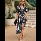 thumbnail image 5 of Vestidos de Verano para Mujer 2025, Informales, con Mangas Abullonadas, Cuello en V, Florales, Estilo Bohemio, Vestido . Negro L, 5 of 10