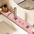 thumbnail image 2 of Yayeee Faucet Mat for Kitchen Sink 30" Diatomite Long Splash Guard Pad, Brown Hand Drawn Cups, 2 Pack, 2 of 7