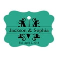 thumbnail image 1 of 100 PCS Personalized Wedding Favor Gift Paper Tags Custom Made Hang Tags, 1 of 1