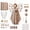 #E, variant on Angel Fabric Hanging DIY Kit, Fabric Angel Craft Kit for Adults, #M Precut fabric, layered wings and accents create a beginner-friendly handmade angel for Christmas and home hanging decor.