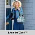 thumbnail image 6 of Pioneer Flower Floral Print Pattern Drawstring Lunch Bag Women - Drawstring Lunch Bag Insulated for Work Office - Stain-Resistant Large Lunchbags for Women with Multi-Pockets, 6 of 6