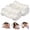White with Light Gray, variant on CONCETTA Contour Memory Foam Pillow,Includes Pillowcase, Ergonomic Neck and Shoulder Support Pillow for Side and Back Sleepers, Queen Size