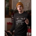thumbnail image 2 of Merry Christmas With Dinosaurs Sweatshirt Men -Smartprints Designs, Male XX-Large, 2 of 4
