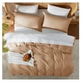 thumbnail image 5 of Mocha Brown Duvet Cover Queen Size - Soft Double Brushed Queen Duvet Cover Set, 3 Piece, with Button Closure, 1 Duvet Cover 90x90 inches and 2 Pillow Shams, 5 of 9