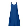 thumbnail image 4 of Women Beach Dress Solid Color Sleeveless Backless Camisole Beach Mini, 4 of 6