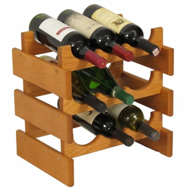 Wooden Mallet WR33MO 9 Bottle Dakota Wine Rack