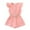 Pink, variant on Fesfesfes Summer Girls Infant Jumpsuit Overalls Cotton Linen Ruffles Kids Romper Clothing