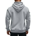 thumbnail image 4 of WTOBBY Men's Military Cargo Hoodie Jacket, Multi-Pocket Zippered Tactical Top, Athletic Wear for Outdoor Training and Street Style Fashion,Gray L, 4 of 8
