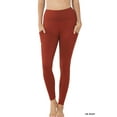 thumbnail image 3 of Zenana Women's Soft Wide Waistband Active Fitness Tight Yoga Pants Leggings with Pockets, 3 of 4