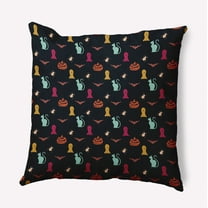 20" x 20" Simply Daisy Halloween Critters Polyester Accent Pillow, Black Qty 1