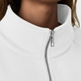 thumbnail image 6 of Women Full Zip Sweatshirts, Winter Long Sleeve Solid Color Stand Collar Fleece Jackets with Pockets, 6 of 9