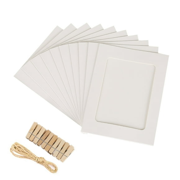 Meiiso Clearance Sales Today Deals Prime! Hanging Hemp Rope Colorful Paper Photo Frame, Paper Color Photo Frame Hanging Picture Photo Painting Photo Color Photo Frame Paper Photo Wall Home Decoration