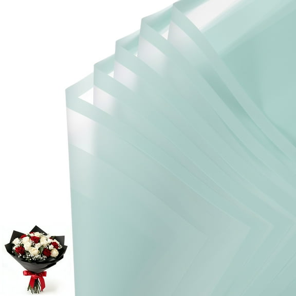 Uxcell Flower Wrapping Paper, Waterproof Floral Bouquet Wrapping Paper Florist Supplies Packaging Paper for DIY Crafts Wedding Birthday Gift Blue