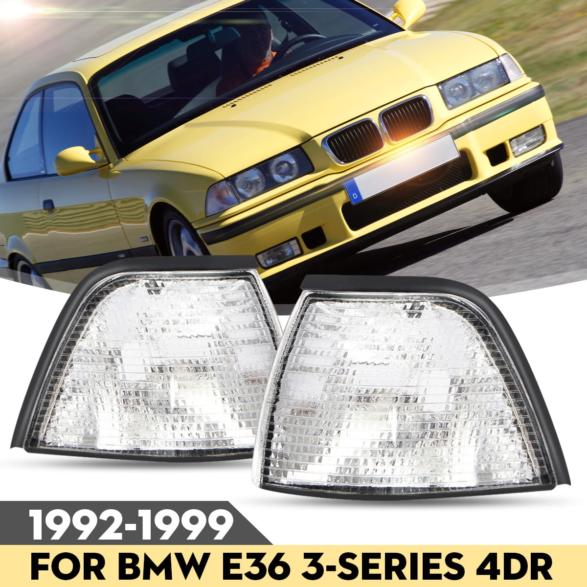 92-98 Mad Hornets 2D Corner Lights for BMW E36 3-Series 2DR Coupe/Convertible 