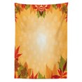 thumbnail image 3 of Ambesonne Harvest Tablecloth Rectangular Table Cover, Striped Dotted Seasonal, 60"x90", Red Green Orange, 3 of 4