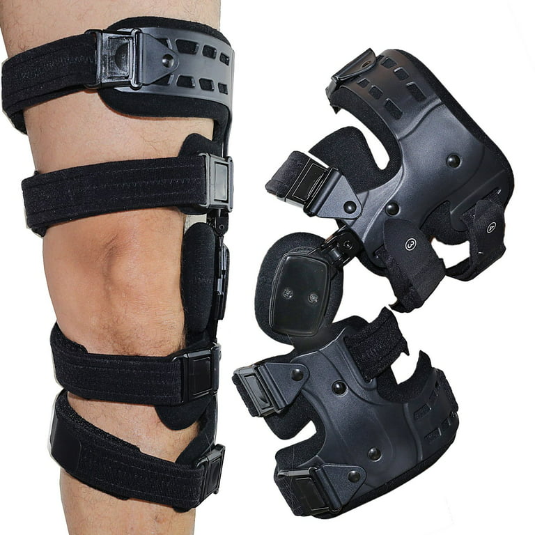Carbon Fiber Hinged Knee Brace Lightweight ROM Knee Support for Torn Acl