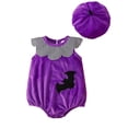 thumbnail image 2 of WIBACKER 1-Set Newborn Baby Boys Girls Halloween Bat Hooded Costume Infant Sleeveless Romper & Hat Costumes Set Photo Shoot Costumes, 2 of 8