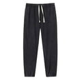 thumbnail image 1 of WRKEKC Casual Pants for Men Stylish Washed Solid Color Drawstring Elastic Waist Pocket Long Pants for Daily Casual Outings Office Lounge Comfortable All-Day Wear, 1 of 8