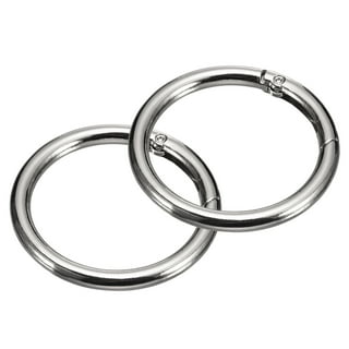 Jumbo Snap Clip Keychain Ring Silver 2pcs Swivel Round Eye Lobster